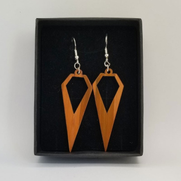 Boucles d'oreilles Triangle Vide marron 