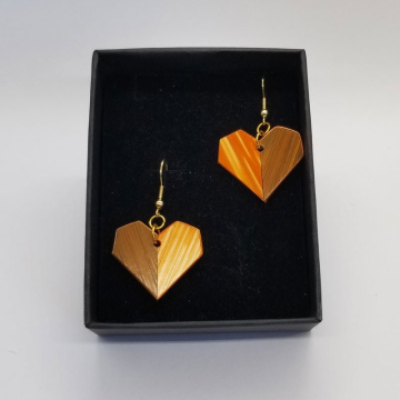 Boucles d'oreilles Cœur rouille